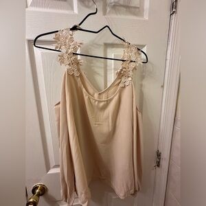 SHEIN blouse in a tan color